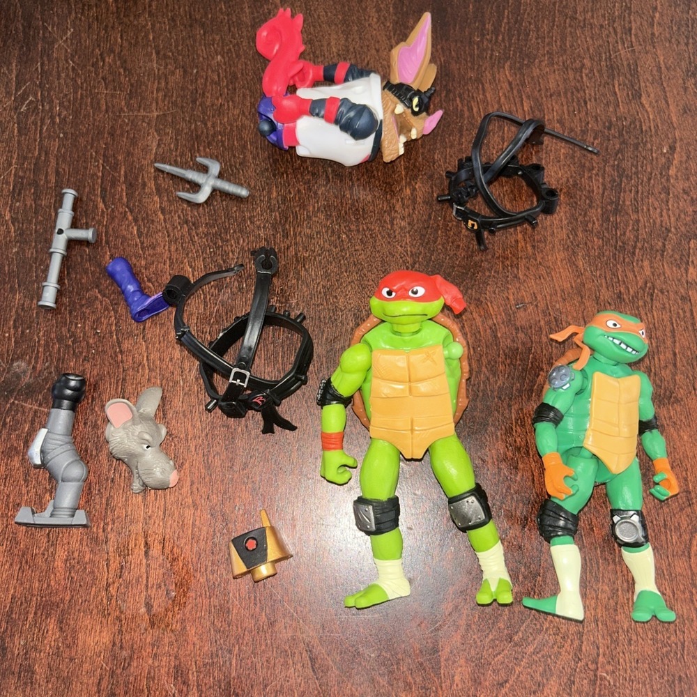 Teenage‎ Mutant Ninja Turtles Mutant Mayhem Action Figure Loose Accessory Lot F1